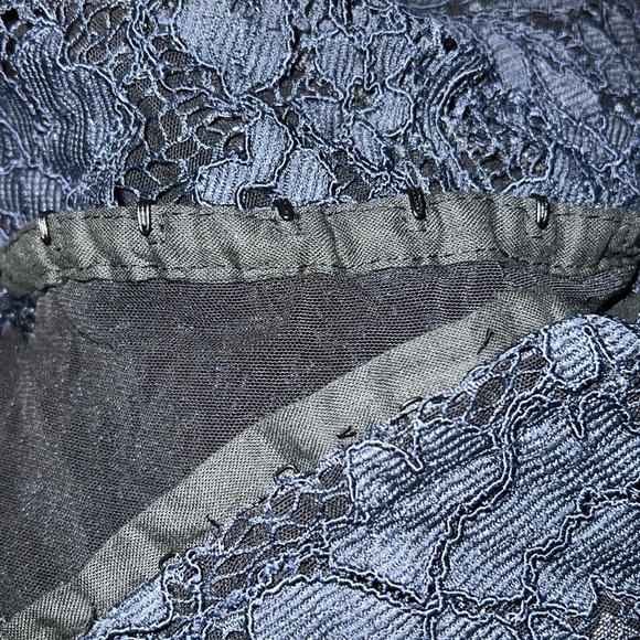 Zara Navy Guipure Lace Halter Top - Size Large - NWT - Picture 7 of 8